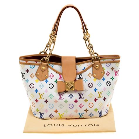 lv woman white multicolor